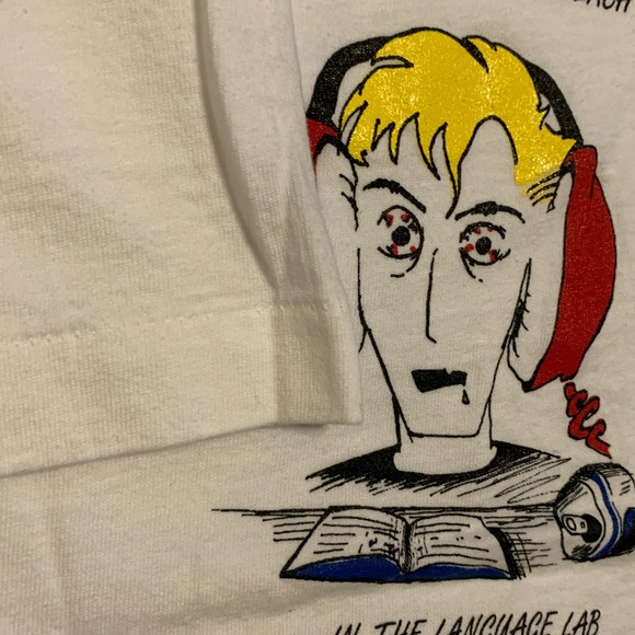 NWOT Vintage Drunk UCSD Graphic Spellout Tee Sz XL - Picture 3 of 6